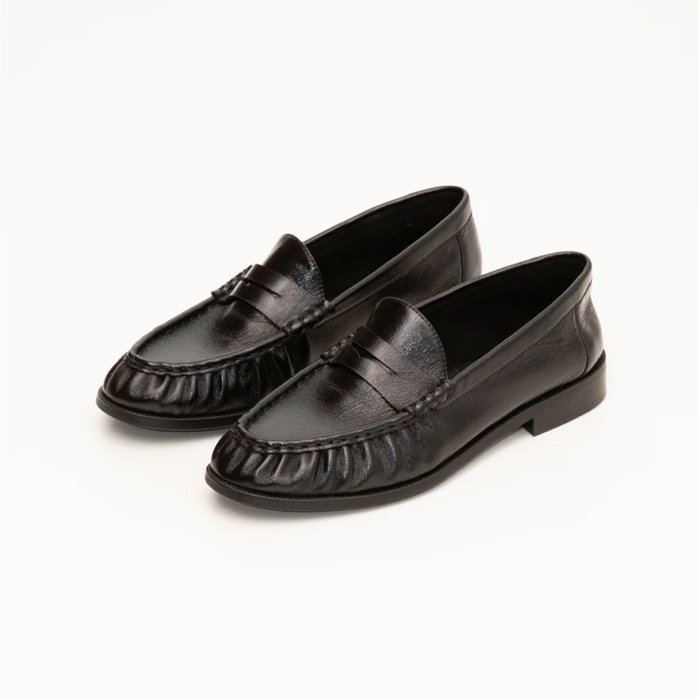 Shop-Peche Black Leather Loafers